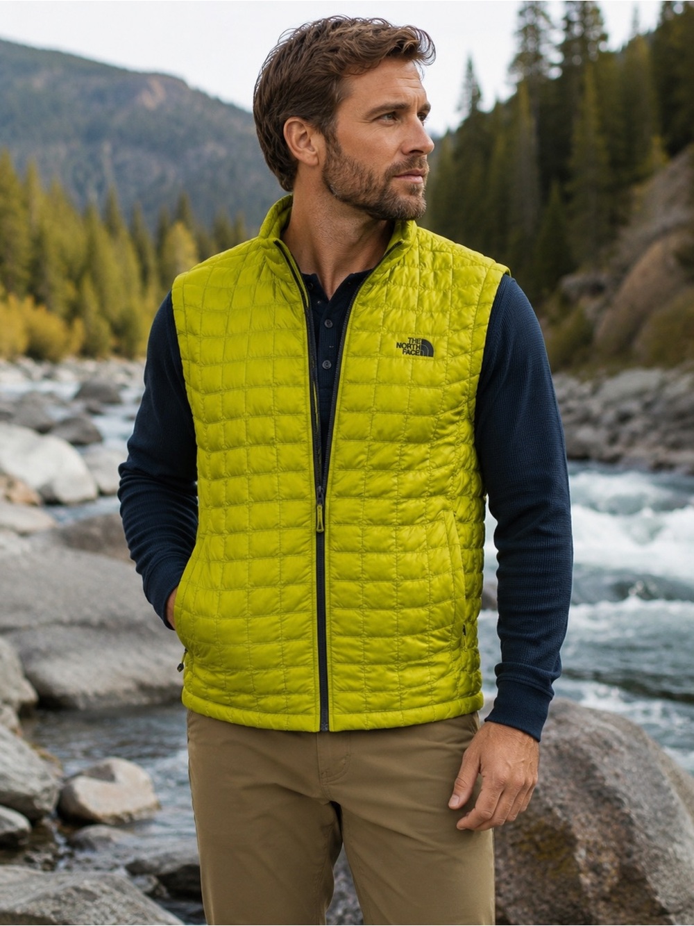 The North Face Mens Green Thermoball Vest XXL